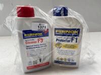 BRAND NEW FERNOX CENTRAL HEATING CLEANER F3 AND FERNOX CENTRAL HEATING PROTECTOR F1
