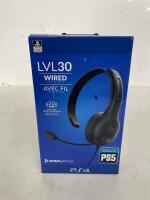 PDP GAMING LVL30 WIRED CHAT HEADSET FOR PS4 / UNTESTED