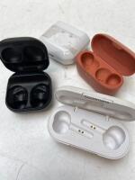 *BAG OF X4 EARBUDS CHARGER CASE INCL. SAMSUNG, GOODMANS, JABRA ( ONLY CHARGER CASES )