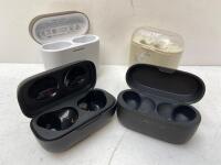 *BAG OF X4 EARBUDS CHARGER CASE INCL. YOBOLA, JABRA, BOWERS&WILKINS AND ILUV ( ONLY CHARGER CASES )