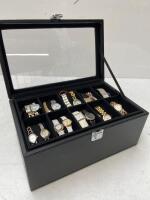 WATCH BOX CONTAINING 40 ASSORTED LADIES WATCHES INCLUDING REFLEX, NEXT, LORUS AND CITRON