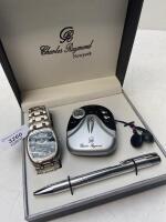 CHARLES RAYMOND WATCH, PEN & PORTABLE FM RADIO GIFT SET (PERFECT FOR FATHERS DAY)