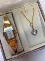 SECONDA LADIES WATCH AND NECKLACE GIFT SET