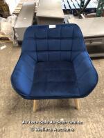 *NEW BLUE ARM CHAIR / ALL ITEMS TO BE BOOKED AND COLLECTED FROM HOMESTEAD FARM