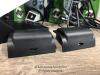 *4X NUMSKULL XBOX SERIES X/S DUAL CHARGING DOCK / SIGNS OF USE, WITH CHARGING CABLES, 1X WITH DAMAGED BATTERY - 2