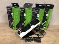 *4X NUMSKULL FAST CHARGING DOCK FOR 2 CONTROLLERS / SIGNS OF USE, WITH CHARGING CABLES