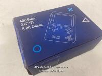 *400 GAME 3 INCH TFT 8 BIT CLASSIC HANDHELD CONSOLE / APPEARS NEW & SEALED