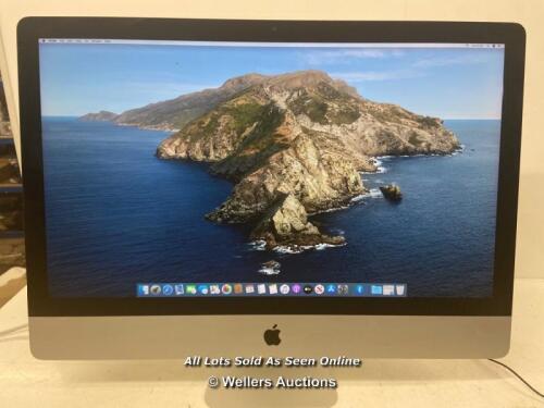 *APPLE IMAC 27 / A1419 / MK462 / INTEL CORE I5-6500 CPU @ 3.20GHZ / 8GB / 1TB / OS X / AMD RADEON R9 M380/M390 / SERIAL NO. C02SF344GG7J / MINIMAL SIGNS OF USE, IN VERY GOOD CONDITION / WITHOUT MOUSE OR KEYBOARD / COMES IN GENERIC BROWN BOX / USER PASSWOR