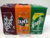 *VARIETY PACK OF SOFT DRINKS INCLUDING SPRITE, DR PEPPER AND FANTA - 330ML CANS