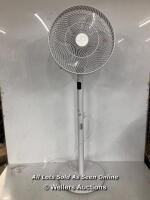 *NSA DUAL POWER 12" STAND FAN / POWERS UP, NOT FULLY TESTED FOR FUNCTIONALITY [2982]