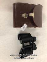 NOCTOVIST MK II BINOCULARS / WITH BROWN LEATHER CASE / MADE IN GDR