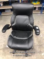 *TRU INNOVATIONS DORMEO MANAGERS CHAIR 2 / MATERIAL IN GOOD CONDITION, HYDRAULICS IN WORKING ORDER