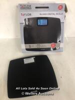 *TAYLOR BATH SCALES SILVER / POWERS UP, MINIMAL SIGNS OF USE