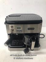 *DELONGHI COMBI ESPRESSO & FILTER MACHINE BCO431.S / POWERS UP, MINIMAL SIGNS OF USE