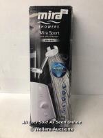 *MIRA SPORT MAX 10.8KW ELECTRIC SHOWER / MINIMAL SIGNS OF USE, SEE IMAGES FOR CONTENTS