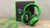 *RAZER KRAKEN GAMING HEADSET / MINIMAL SIGNS OF USE / APPEARS TO WORK WELL / WITH BOX