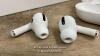 *APPLE AIRPODS PRO / WITH CHARGING POD / MWP22ZM/A / POWERS UP / CONNECTS & PLAYS MUSIC / SEE IMAGES FOR SERIAL & WARRANTY INFO / WITH BOX & CABLE - 2