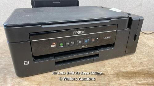 *EPSON ECOTANK ET-3700 ALL IN ONE PRINTER / POWERS UP / WITH INK - SEE IMAGES FOR LEVELS / WITHOUT CABLE OR BOX