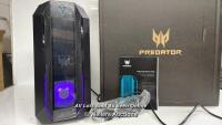 *ACER PREDITOR ORION 3000 GAMING PC / INTEL CORE I5-11400F (6 CORE, UP TO 4.4GHZ, 12M CACHE, 12T) / 16GB RAM / 256GB SSD + 1TB HDD / NVIDIA GEFORCE RTX 3060 / DG.E2CEK.003 / MINIMAL SIGNS OF USE / POWERS UP & APPEARS FUNCTIONAL