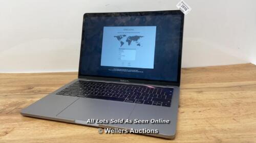 *APPLE MACBOOK PRO A2159 / 128GB SOLID STATE HARD DRIVE / 8GB RAM / INTEL CORE I CPU @ 1.4GHZ / SERIAL FVFC463UL40Y / PROFESSIONALLY WIPED AND RELOADED WITH CLEAN INSTALL OF OS X MOJAVE / POWERS UP, NOT FULLY TESTED FOR FUNCTIONALITY [0]