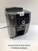 *DELONGHI MAGNIFICA S ECAM250.33.TB BEAN TO CUP COFFEE MAKER / NO DRINK TRAY / POWERS UP, NOT FULLY TESTED FOR FUNCTIONALITY [2982]