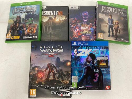 *6X ASSORTED GAMES INCLUDING PC, PS 4 AND XBOX - SEE IMAGES FOR TITLES