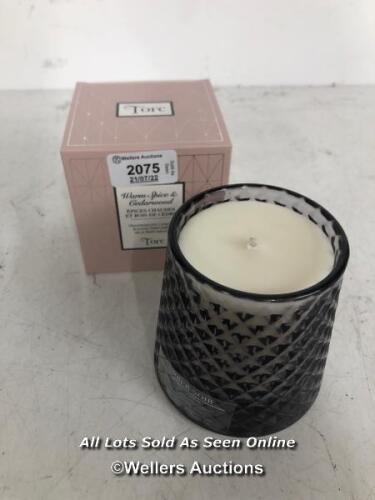 *TORC FRAGRANCED TEXTURED GLASS CANDLES / NEW