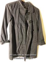 *BLACK BUTTON UP JACKET BY CHEROKEE, SIZE 9-10 YEARS