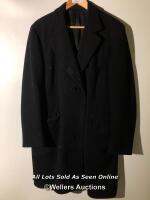 *BLACK COAT, UNBRANDED, SIZE UNKNOWN