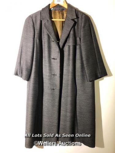 *GREY COAT, UNBRANDED, SIZE UNKNOWN