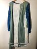 *VINTAGE COSTUME, GREEN AND WHITE DRESS - 2