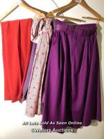 *3X VINTAGE COSTUME SKIRTS, UNBRANDED, SIZE UNKNOWN
