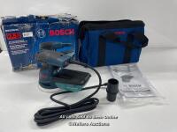 *BOSCH PALM SANDER ORBITAL SANDER / POLISHER ROS20VSC BLUE 2.5 AMP / VERY MINIMAL SIGNS OF USE, U.S.A. PLUG