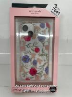 *KATE SPADE NEW YORK PROTECTIVE CASE IPHONE 13 COLORFUL RED FLORAL NEW / NEW