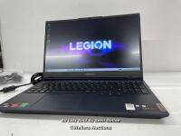 *LENOVO LEGION 5 GAMING LAPTOP / MD RYZEN 7 5800H 8 CORE PROCESSOR / NVIDIA GEFORCE RTX 3070 / 16GB RAM / 512GB SSD / WINDOWS 10 / SN: PF398RG4 / POWERS UP AND APPEARS TO BE FUNCTIONAL / VERY GOOD COSMETIC CONDITION / MINIMAL IF ANY SIGNS OF USE / INCLUDE