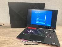 *ROG STRIX G15 GAMING LAPTOP / G513IE-HN046T R7-4800H / AMD RYZEN 7 4000 SERIES / 16GB RAM / 512GB SSD / 15.6" DISPLAY / DOLBY ATMOS / SERIAL: M8NRKD044657316 / POWERS UP, MINIMAL SIGNS OF USE, MISSING SOME KEYS, WITH CHARGER AND BOX