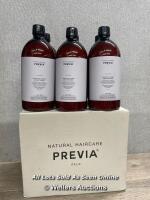 BOX OF NEW PREVIA NATURAL HAIRCARE CURLFRIENDS LUCIOUS CURLS CONDITIONER(1L BOTTLES)