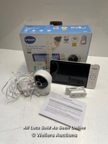 * VTECH RM7764HD 7INCH SMART WI-FI BABY PAN AND TILT MONITOR / MINIMAL SIGNS OF USE / POWERS UP & APPEARS FUNCTIONAL / NOT FULLY TESTED