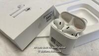 *APPLE AIRPODS (2ND GEN) WITH WIRELESS CHARGING CASE / POWERS UP / NOT FULLY TESTED