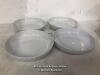 *CERTIFIED INTERNATIONAL EMBOSSED STONEWARE DINNER BOWLS SET / MINIMAL SIGNS OF USE / IN GOOD CONDITION
