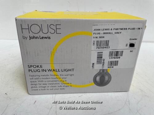 *HOUSE BY JOHN LEWIS SPOKE IN WALL LIGHT / NEW / OPEN BOX