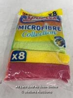 *SPONTEX MICROFIBRE CLOTHS 8 PACK,NEW AND SEALED