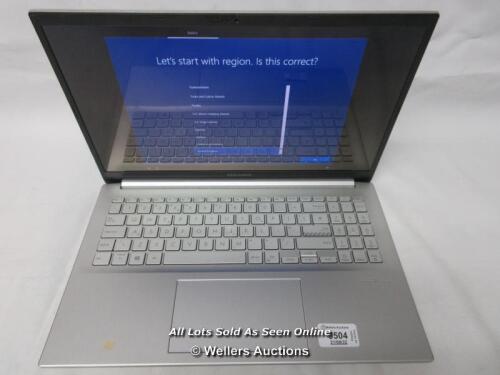 *ASUS VIVOBOOK M3500Q, 500GB HARD DRIVE, 16GB RAM, AMD RYZEN 5 5600H PROCESSOR @ 3.30GHZ, SN: 12M, PROFESSIONALLY WIPED AND RELOADED WITH WINDOWS 10 OPERATING SYSTEM - POWER UP TESTED