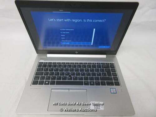 *HP ELITEBOOK 840 G6, 240GB HARD DRIVE, 8GB RAM, INTEL CORE I5-8365U PROCESSOR @ 1.60GHZ, SN: 5CG0276RDF, PROFESSIONALLY WIPED AND RELOADED WITH WINDOWS 10 OPERATING SYSTEM - POWER UP TESTED
