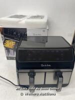 *SUR LA TABLE AIR FRYER WITH X2 3.8L DRAWERS / POWERS UP, SIGNS OF USE