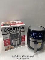 *GOURMIA 5.7L DIGITIAL AIR FRYER / POWERS UP, PULL OUT TRAY BENT, NOT CLOSING PROPERLY