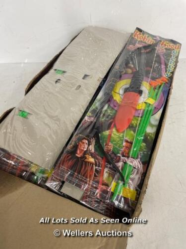 BOX OF 24X NEW AND SEALED ROBIN HOOD BOW AND ARROWS