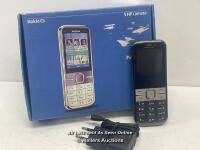 *NOKIA C5-00 MOBILE PHONE / NEEDS CHARGING, EUROPEAN PLUG / MINIMAL SIGNS OF USE