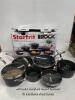 *THE ROCK COOKWARE 10PC. COOKWARE SET / MINIMAL SIGNS OF USE