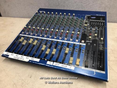 *YAMAHA MG16/6FX 16 CHANNEL MIXING CONSOLE, NO POWER CABLE, UNTESTED